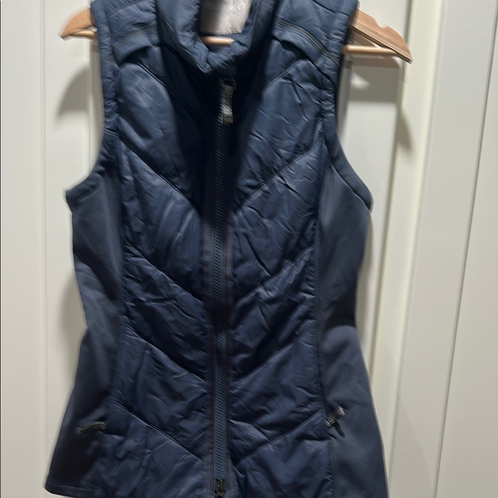 Athleta Blue Quilted Puffer Vest